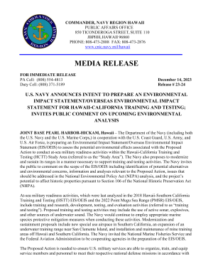 Navy Region Hawaii Press Release